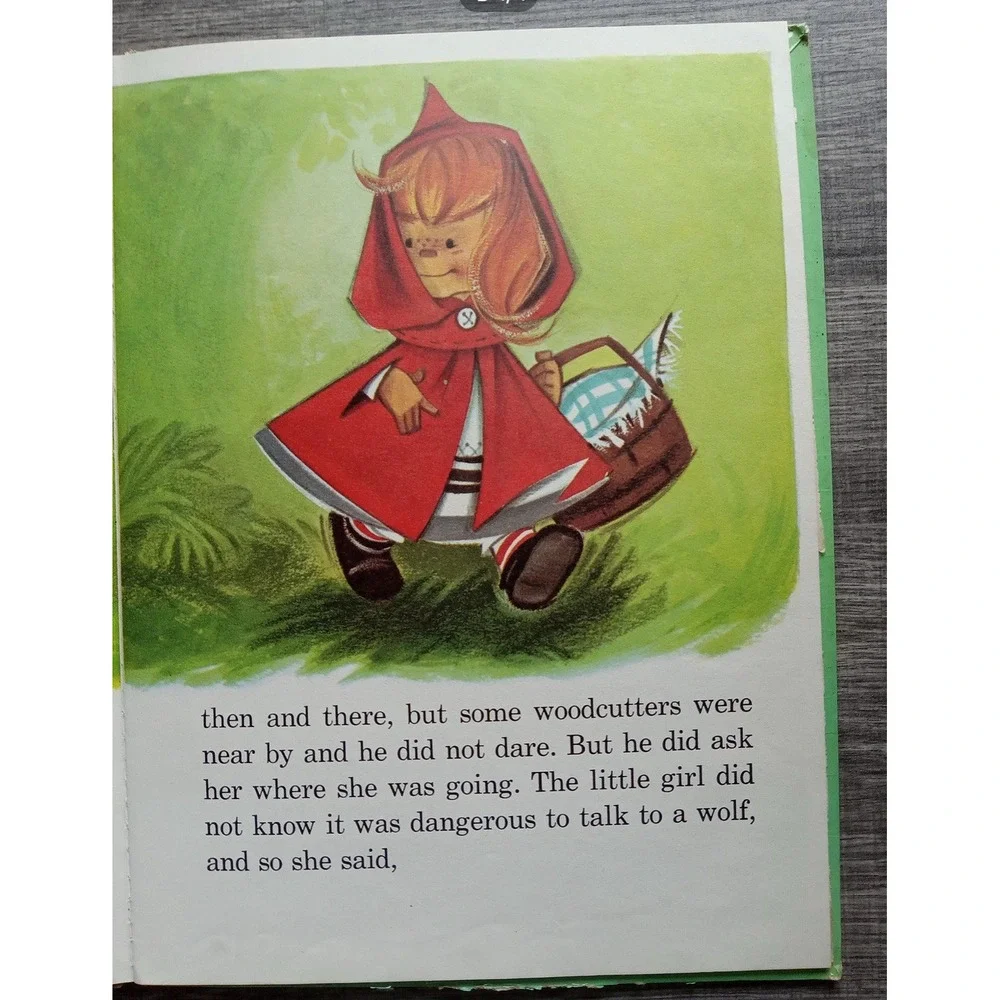LITTLE RED RIDING-HOOD ‎  Rand McNally Tip Top Elf 1958 Anne Sellers Leaf